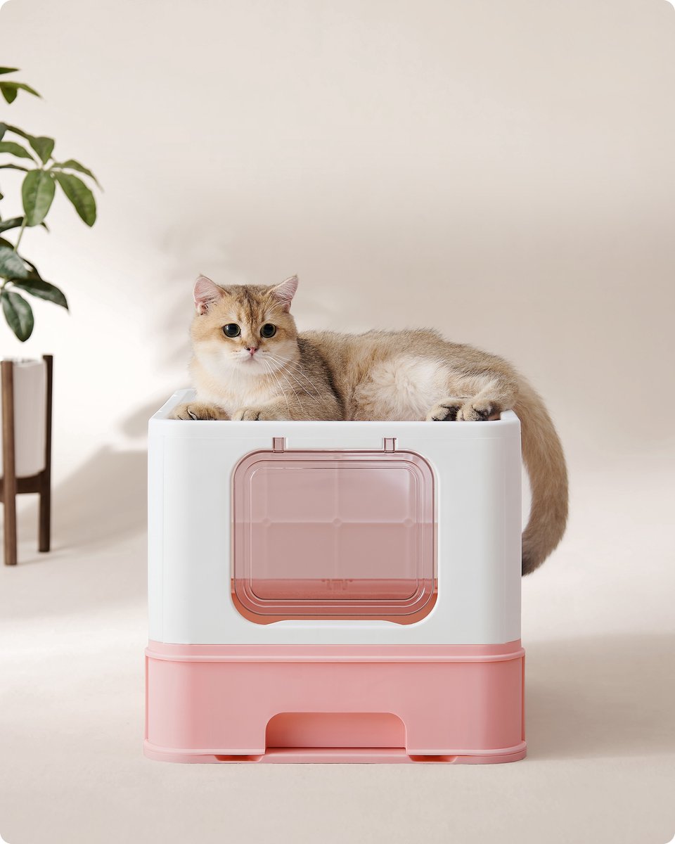 Miniatuur van productfoto 5 van Feandrea - Kattenbak - Met Deksel - Uitschuifbare Lade - Lekvrije Bodem