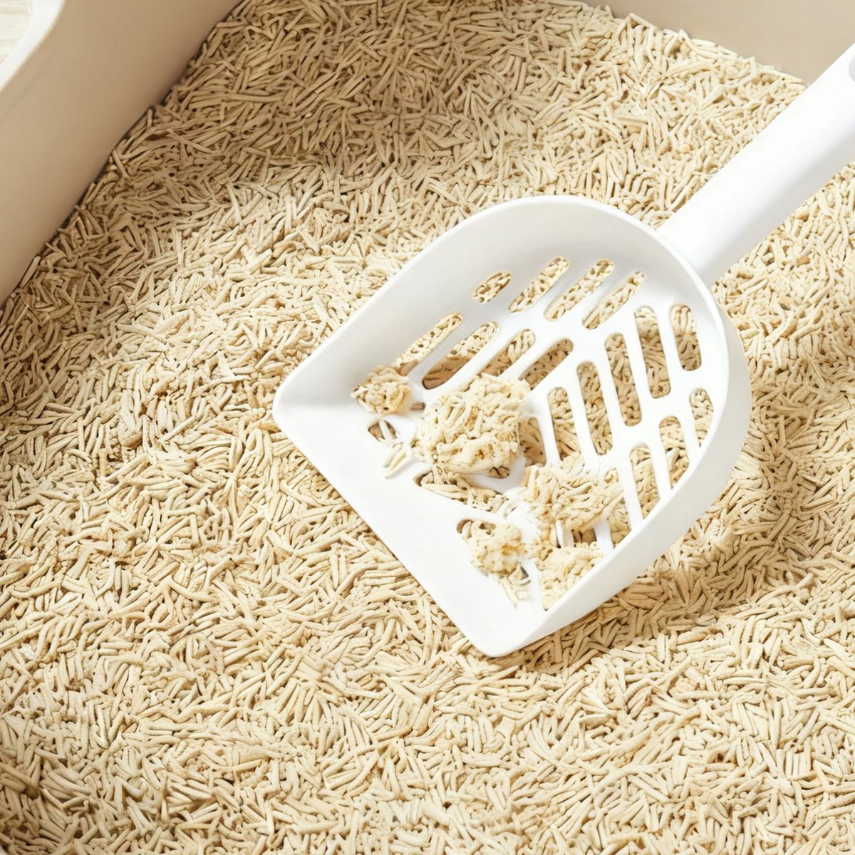 Productfoto 1 van Feandrea - Kattenbak - Grote met Hoge Zijkanten - Inclusief Kattenmat en Schep - Met Opbergbox