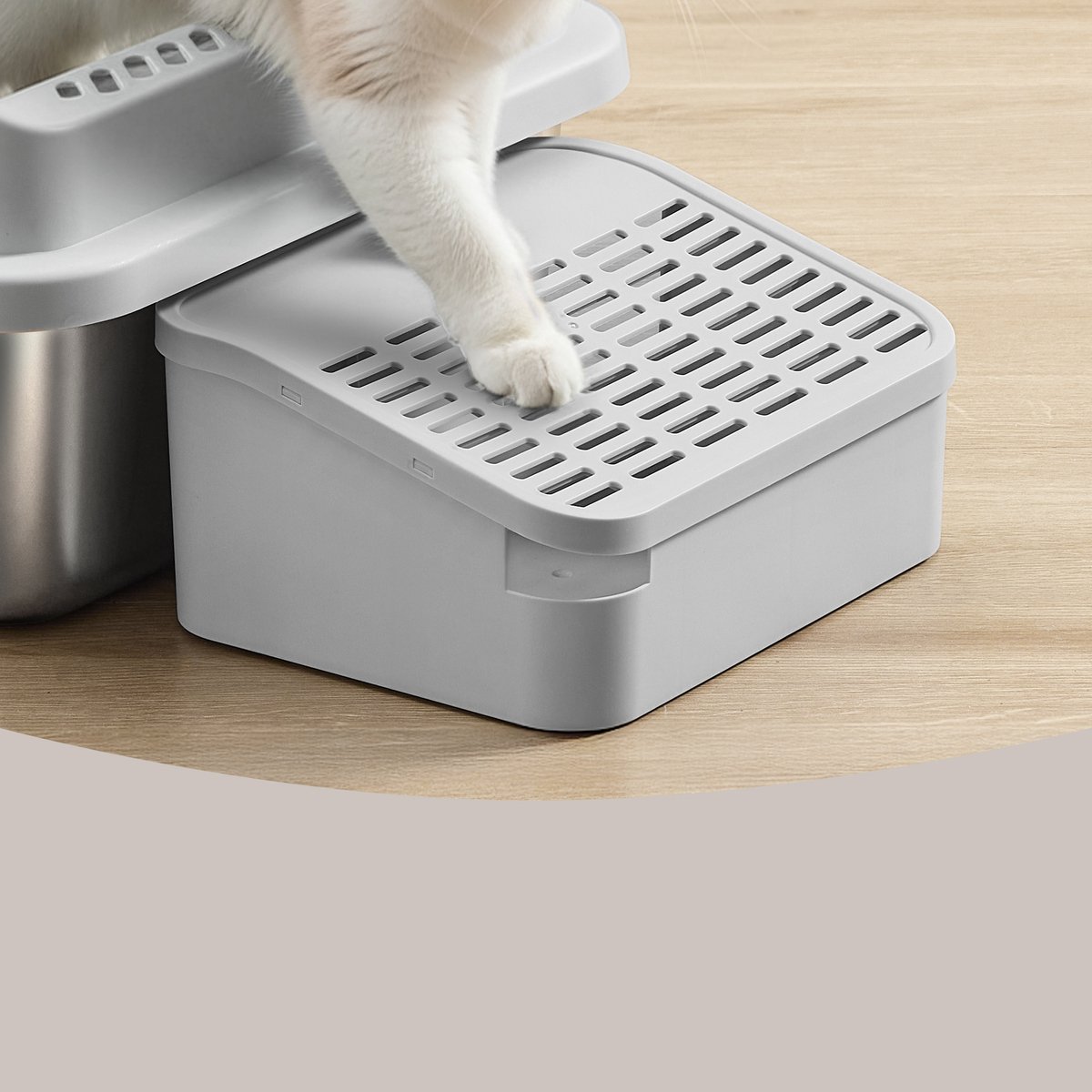 Productfoto 1 van Feandrea - Kattenbak - Met Hoge Zijkanten - Ruim - Inclusief Schep en Borstel