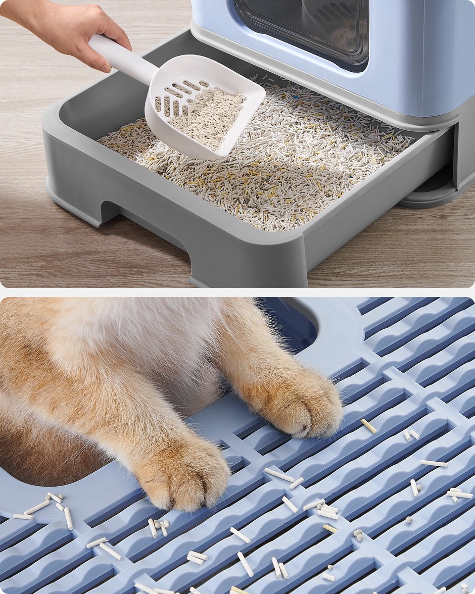Miniatuur van productfoto 7 van Feandrea - Kattenbak - Met Deksel - Uittrekbare Lade - Uitloopvrije Bodem