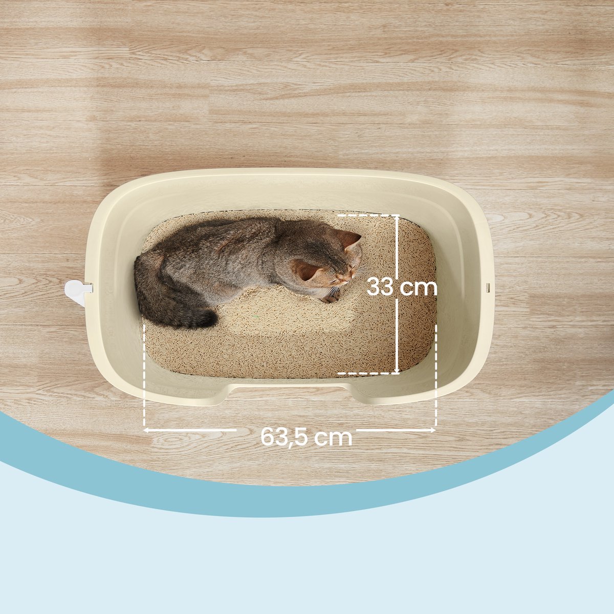 Miniatuur van productfoto 7 van Feandrea - Kattenbak - Extra Groot - Voor Meerdere Katten - Met Hoge Zijkanten en Accessoires