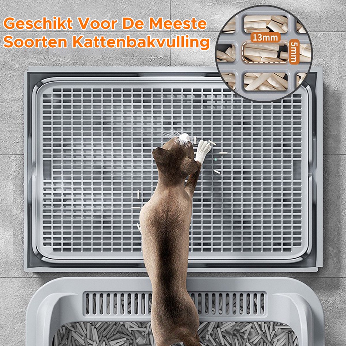 Miniatuur van productfoto 3 van MAGICSHE Mat Kattenbak Gritopvanger - 42 X 28,5 X 2 Cm - Dubbele Laag - Uitloopmat - Kattenbakmat - Kattenbak Accessoires - Schoonloopmat Kattenbak Beige