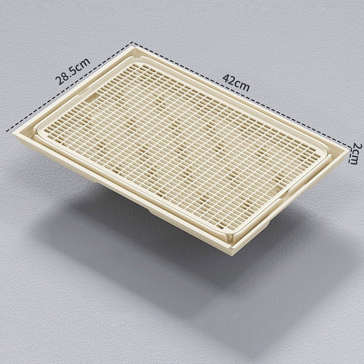 Miniatuur van productfoto 5 van MAGICSHE Mat Kattenbak Gritopvanger - 42 X 28,5 X 2 Cm - Dubbele Laag - Uitloopmat - Kattenbakmat - Kattenbak Accessoires - Schoonloopmat Kattenbak Beige