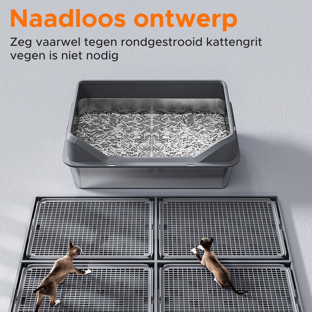 Miniatuur van productfoto 7 van MAGICSHE Mat Kattenbak Gritopvanger - 42 X 28,5 X 2 Cm - Dubbele Laag - Uitloopmat - Kattenbakmat - Kattenbak Accessoires - Schoonloopmat Kattenbak Beige