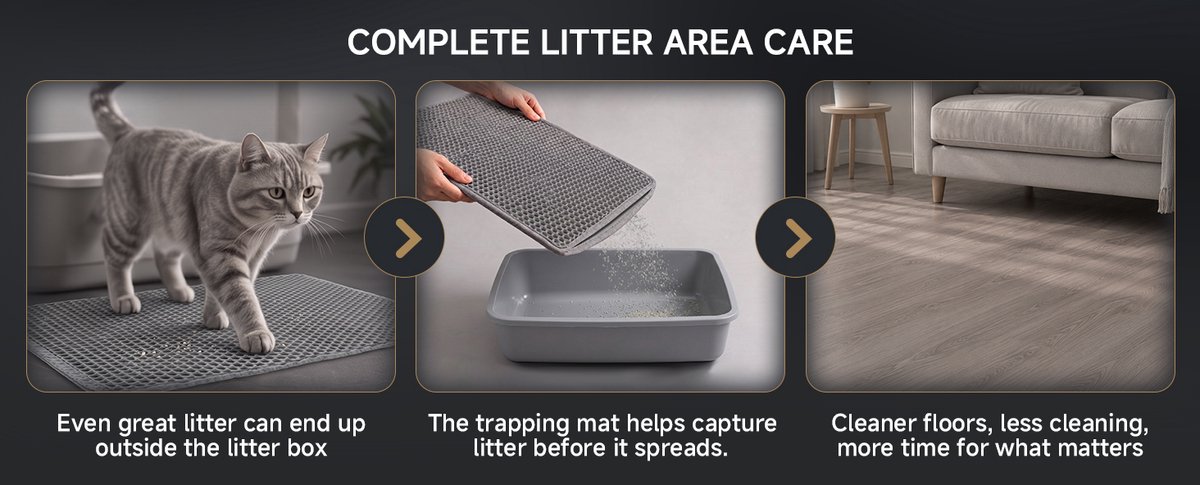Miniatuur van productfoto 10 van Loncurpet - Kattenbakvulling - Kattengrind Met kattenbakmat - Wyoming Natrium Bentoniet Klei +Cassava - 2 x 6,8kg - Ultra klontvormend - 100% stofvrij - Plakt niet - Geurneutraal