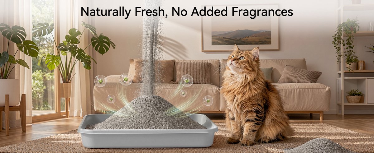 Miniatuur van productfoto 14 van Loncurpet - Kattenbakvulling - Natuurlijk Ruw Erts Gemengd Kattengrind - 2 x 6,8kg - Sterke Klontvorming - Stofarme Formule - Geurneutraal - Geen vastplakresten