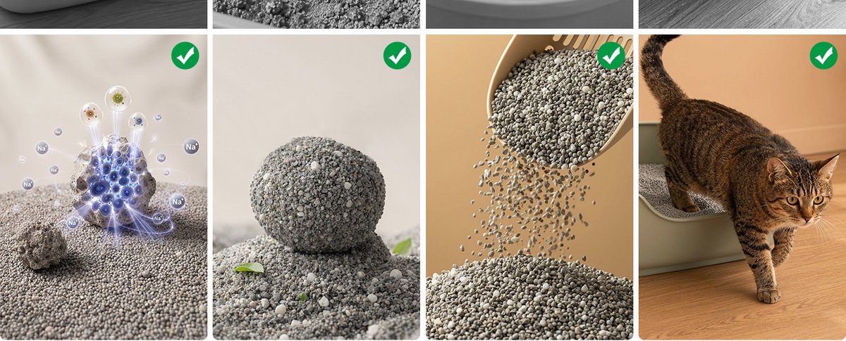 Miniatuur van productfoto 15 van Loncurpet - Kattenbakvulling - Natuurlijk Ruw Erts Gemengd Kattengrind - 2 x 6,8kg - Sterke Klontvorming - Stofarme Formule - Geurneutraal - Geen vastplakresten