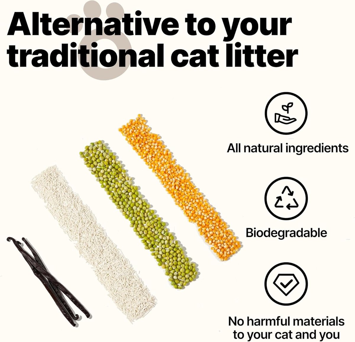 SnelShoppen - Tofu Kattenbakvulling 10.8 kg – Klontvormende Groene Kattenbakvulling van Erwtenschillen, 99% Stofvrij, Optimale Geurcontrole, Vanillege