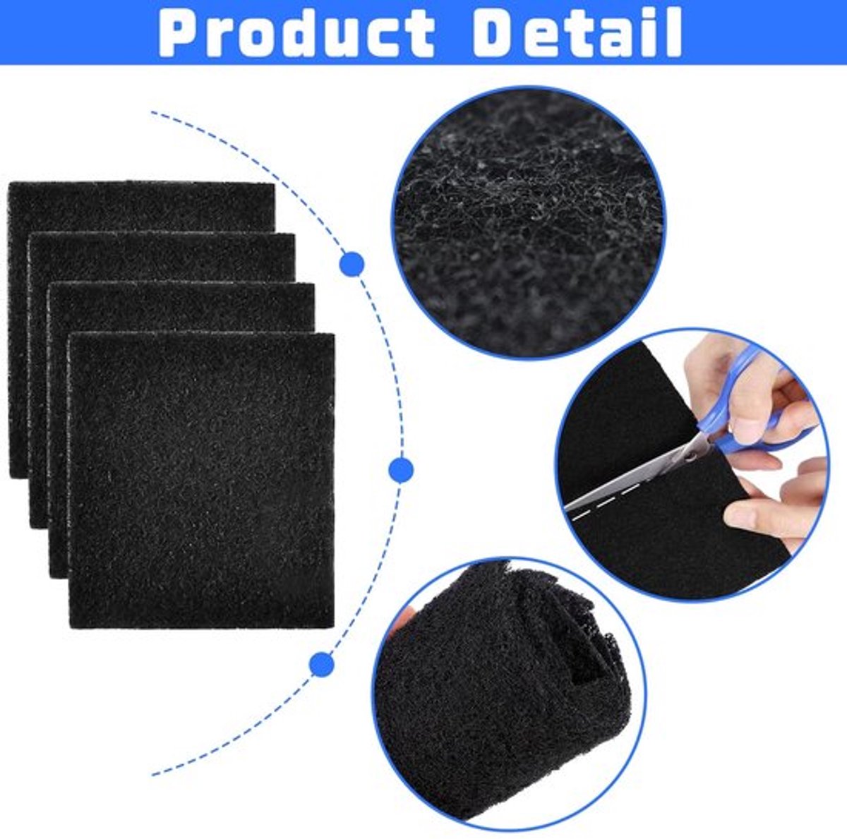 Miniatuur van productfoto 10 van Pack van 24 vervangfilters voor kattenbakken, 11.5 x 10.5 x 0.5 cm, actieve koolstof, sterk absorberend, ideaal voor kattenbakken en kattenbakvulling