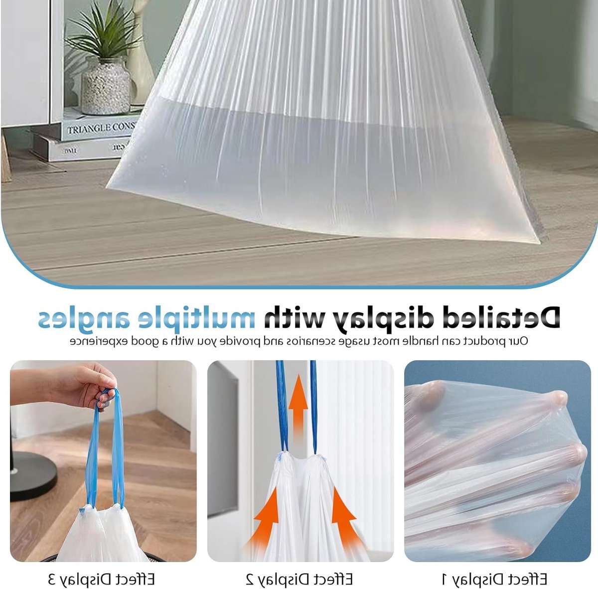 Miniatuur van productfoto 2 van Draagbare Afvalzakken voor Kattenbak: 6 Rollen Duurzame Kattenbakzakken, Vervangende Litterzakken, 90 Stuks voor Eenvoudige Reiniging en Onderhoud