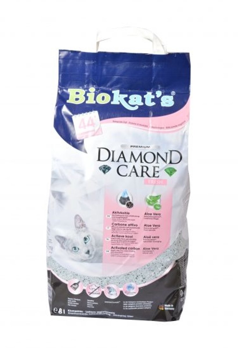 Miniatuur van productfoto 10 van Biokat's kattenbakvulling Diamond Care Fresh 8 L papieren zak