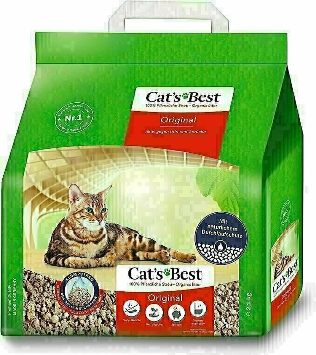 Miniatuur van productfoto 10 van Cat's Best Oko Plus Korrels - Kattenbakvulling - 10 l
