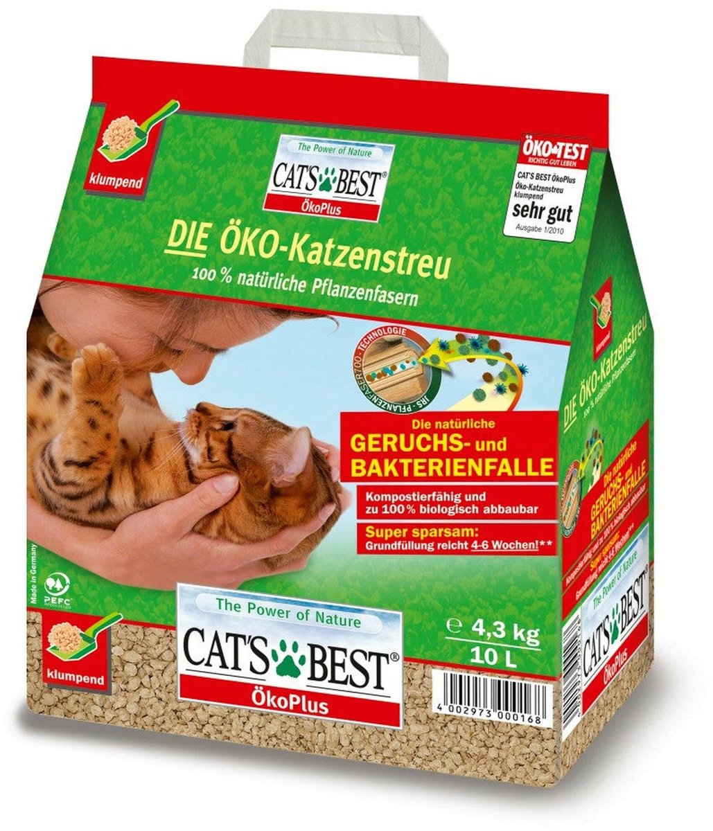 Miniatuur van productfoto 11 van Cat's Best Oko Plus Korrels - Kattenbakvulling - 10 l