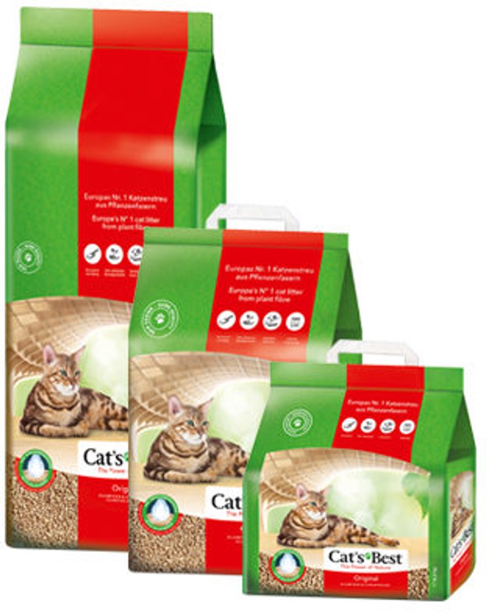 Miniatuur van productfoto 3 van Cat's Best Oko Plus Korrels - Kattenbakvulling - 10 l