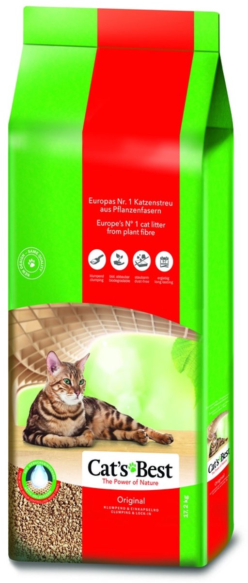 Miniatuur van productfoto 12 van Cat's Best Oko Plus Korrels - Kattenbakvulling - 40 l
