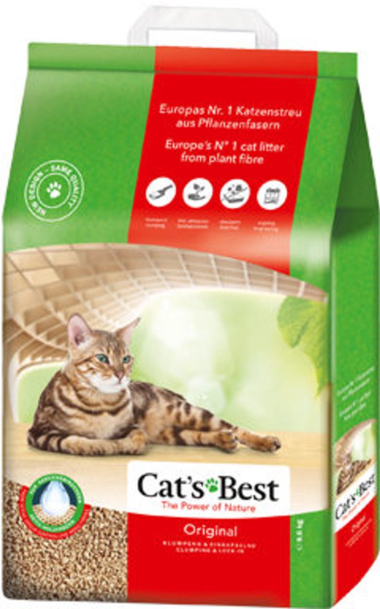 Miniatuur van productfoto 5 van Cat's Best Oko Plus Korrels - Kattenbakvulling - 40 l