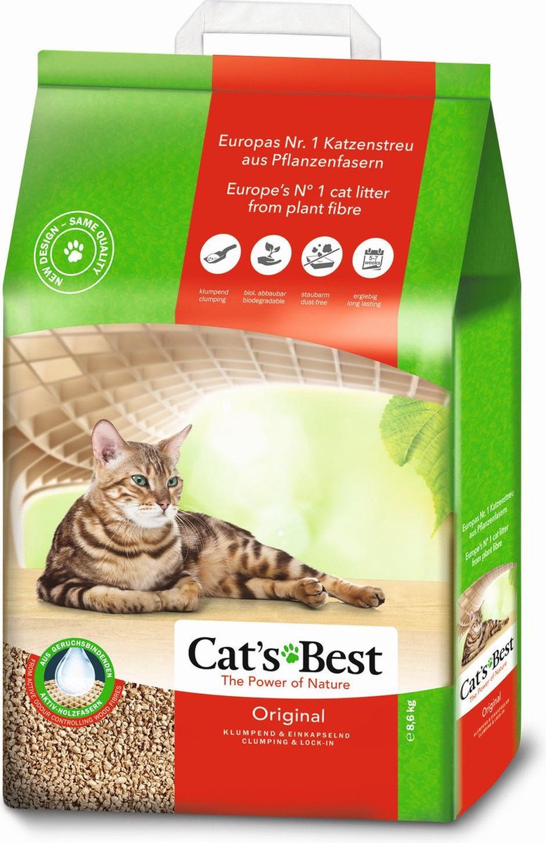 Miniatuur van productfoto 11 van Cat's Best Kattenbakvulling - 20L