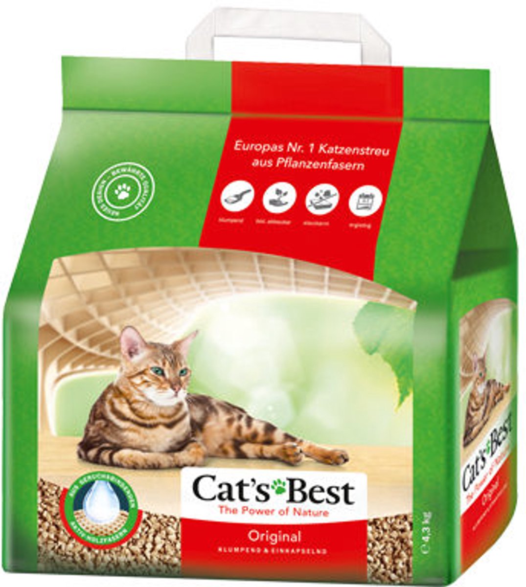 Miniatuur van productfoto 4 van Cat's Best Kattenbakvulling - 20L