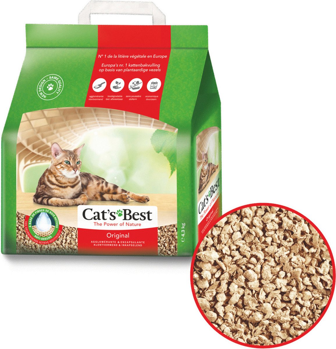 Miniatuur van productfoto 8 van Cat's Best Kattenbakvulling - 20L
