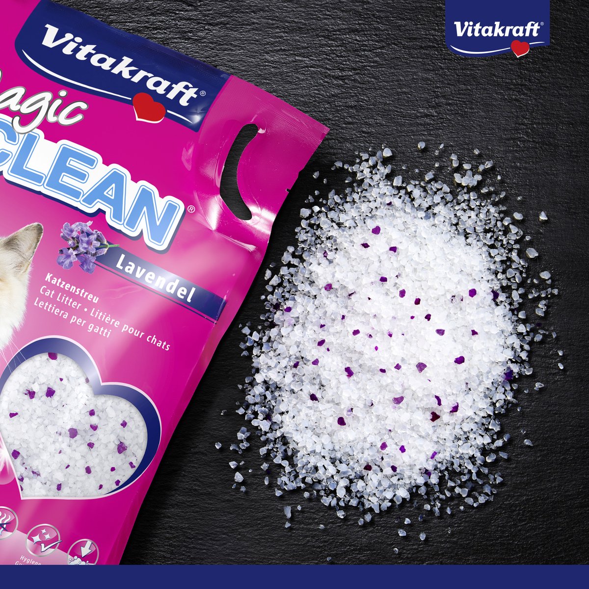 Miniatuur van productfoto 4 van Vitakraft Magic Clean kattenbakvulling - 5 L - 6 stuks