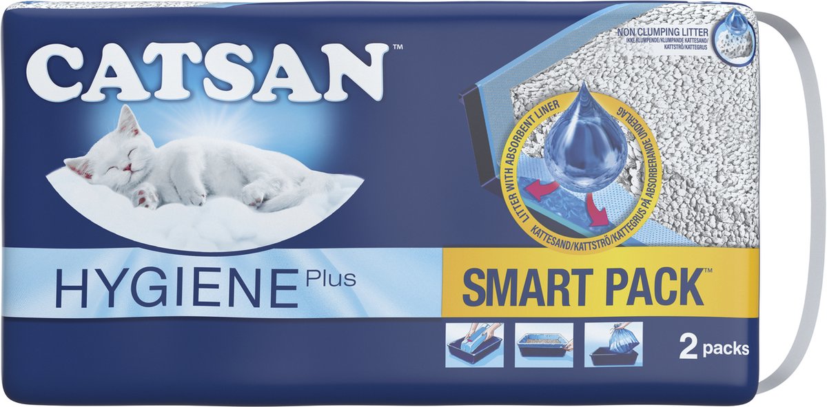 Miniatuur van productfoto 2 van Catsan Kattenbakvulling - Smart Pack - 8 L