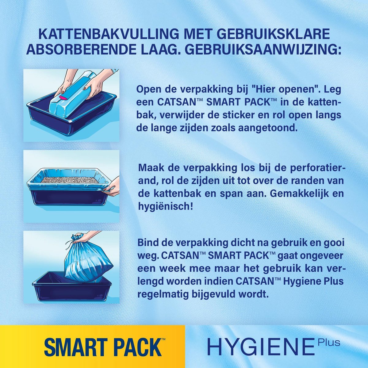 Miniatuur van productfoto 3 van Catsan Kattenbakvulling - Smart Pack - 8 L