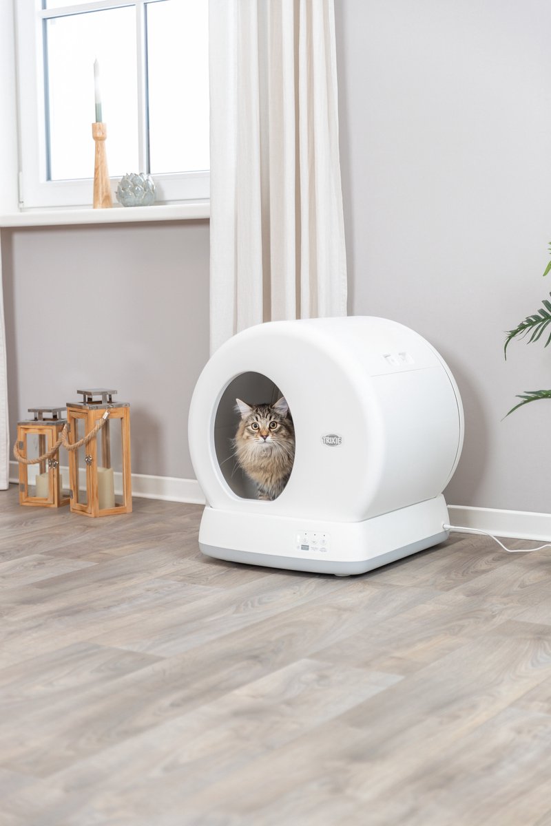 Miniatuur van productfoto 13 van Trixie - Zelfreinigende Kattenbak - Kunststof - Wit - Automatische Kattenbak