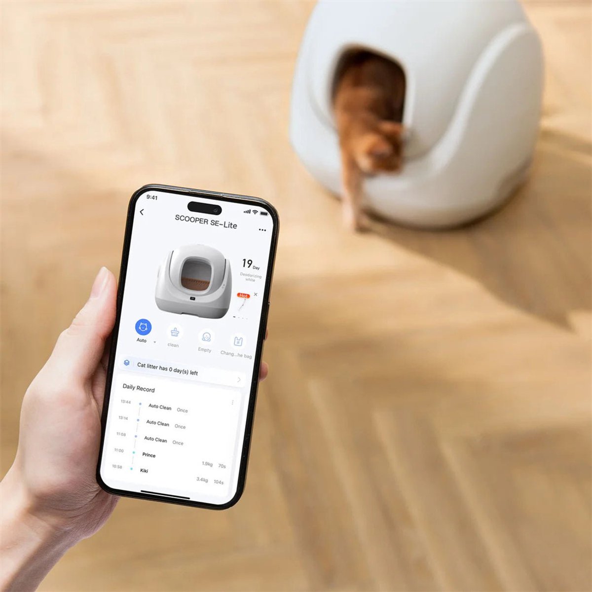 Miniatuur van productfoto 10 van CATLINK Baymax-Lite Slimme Automatische Kattenbak – Zelfreinigend, App-Bediening, 4 Reinigingsmodi, Geurcontrole, 65L Grote Capaciteit, Veiligheidssensoren, Voor Katten van 1.5–10 kg