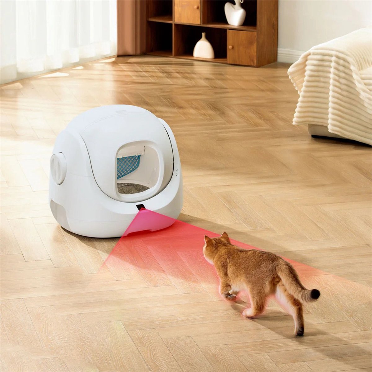 Miniatuur van productfoto 13 van CATLINK Baymax-Lite Slimme Automatische Kattenbak – Zelfreinigend, App-Bediening, 4 Reinigingsmodi, Geurcontrole, 65L Grote Capaciteit, Veiligheidssensoren, Voor Katten van 1.5–10 kg