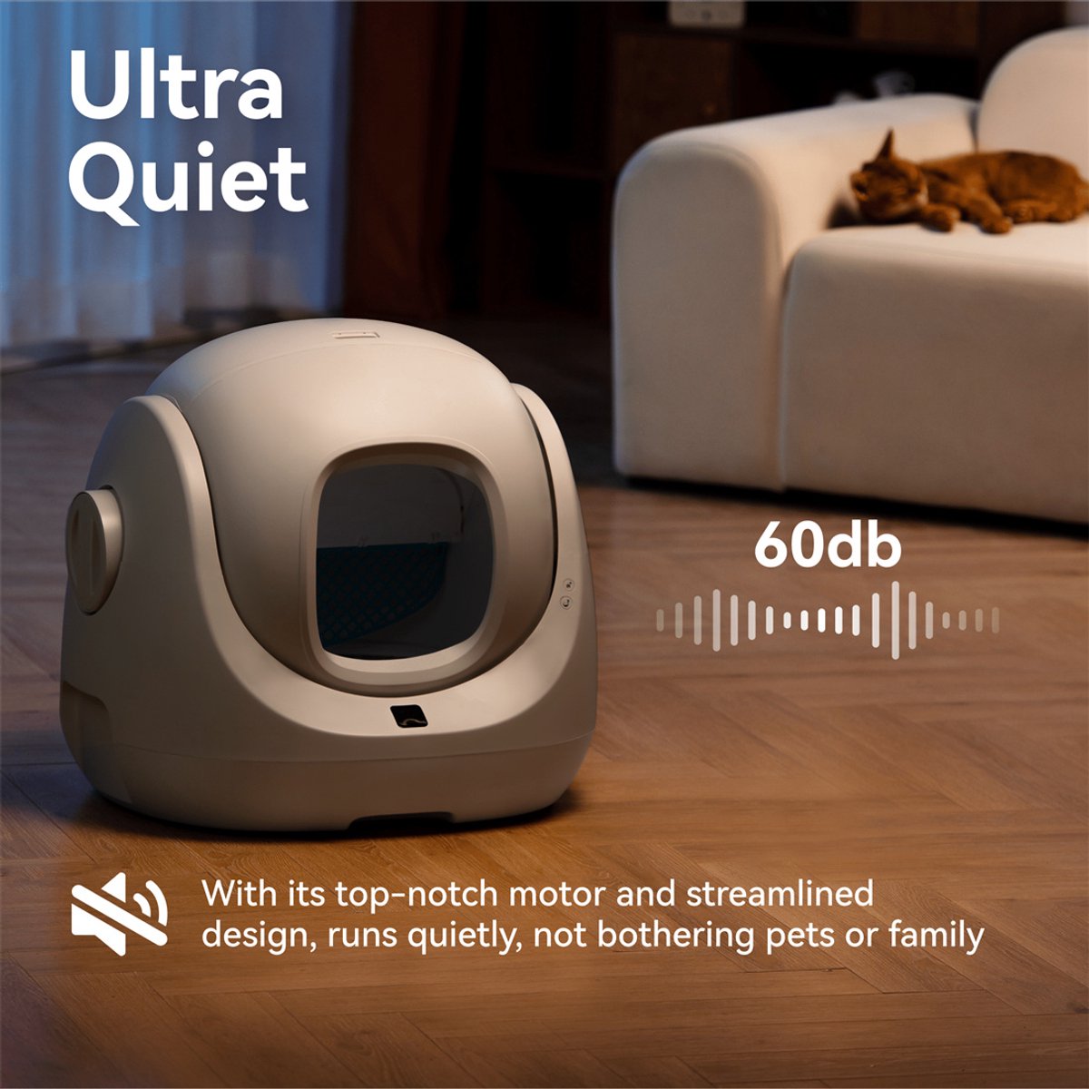 Miniatuur van productfoto 6 van CATLINK Baymax-Lite Slimme Automatische Kattenbak – Zelfreinigend, App-Bediening, 4 Reinigingsmodi, Geurcontrole, 65L Grote Capaciteit, Veiligheidssensoren, Voor Katten van 1.5–10 kg