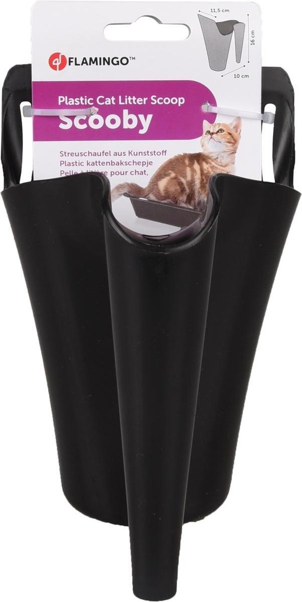 Miniatuur van productfoto 4 van Flamingo Cup 2 - Kattenbakschep Katten - Kattenbakschep Cup 2 Zwart