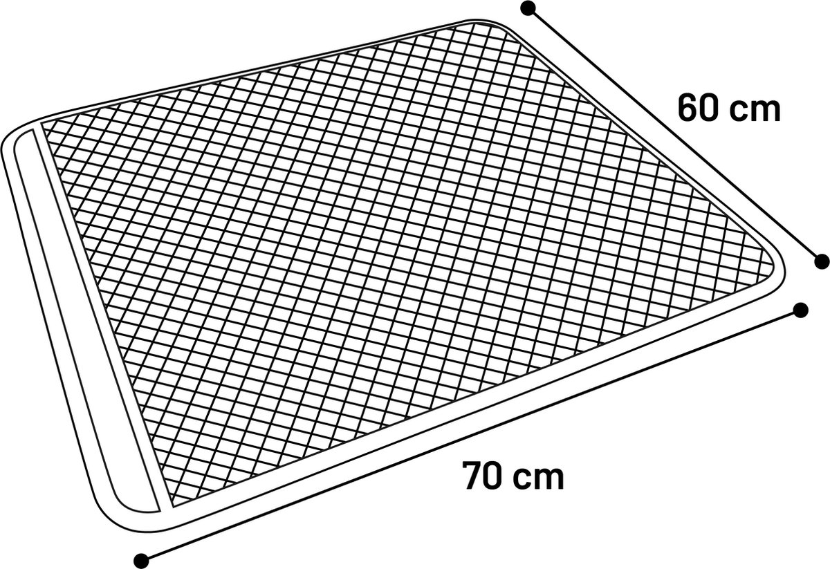 Miniatuur van productfoto 7 van Flamingo Kattenbakmat Matz Grijs – 70 cm L x 60 cm B x 1.3 cm H,Antislip, Waterdicht - Honingraatstructuur - Uitloopmat - Placemat Kat - Schoonloopmat Kattenbak - Kattenbak Accessoires - Katten Grit Opvanger - Katten Mat