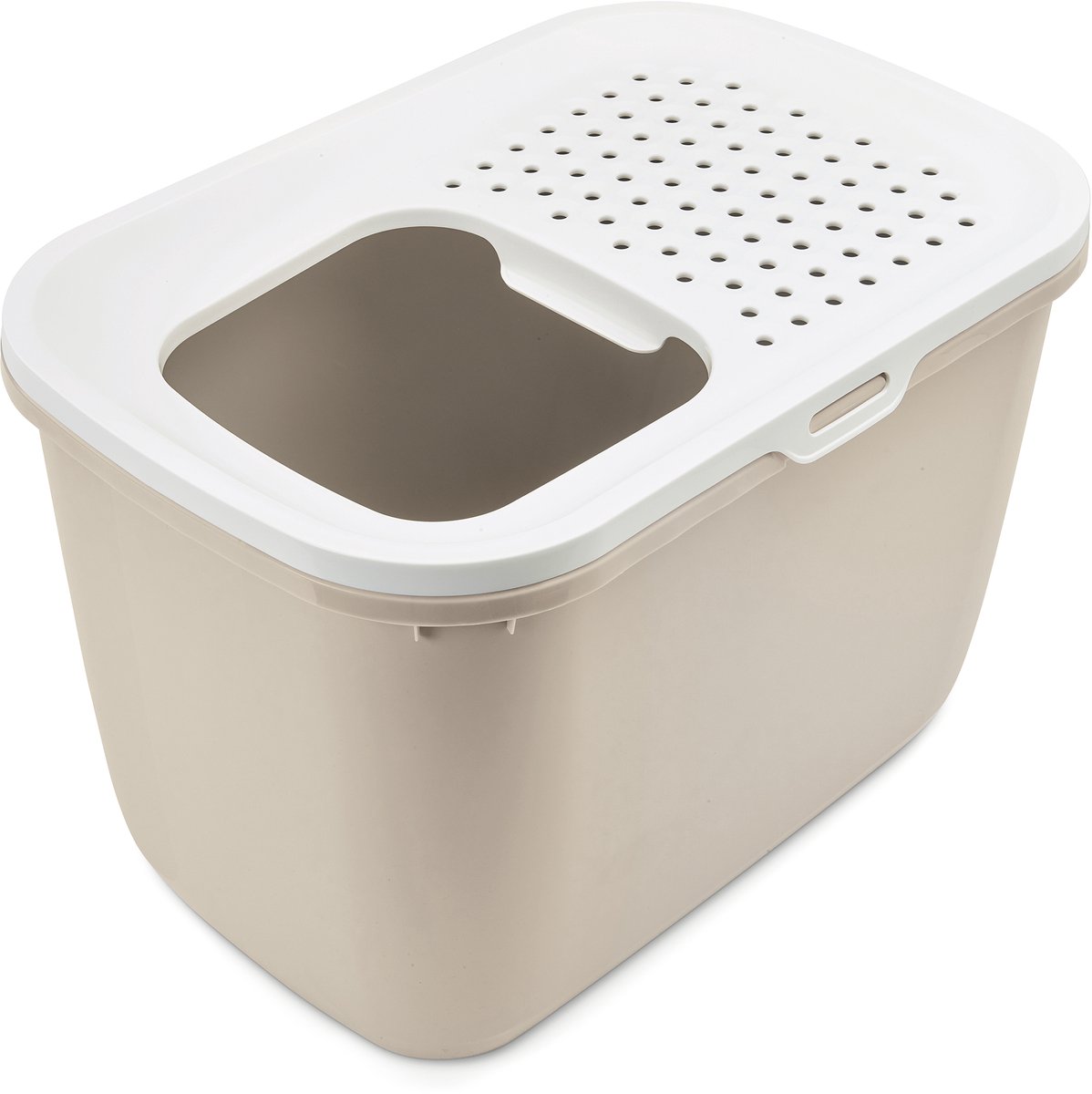 Miniatuur van productfoto 2 van Savic Kattentoilet Hop In 38.5 x 58 x 39.5 cm - Kattenbak - Wit & Mokka