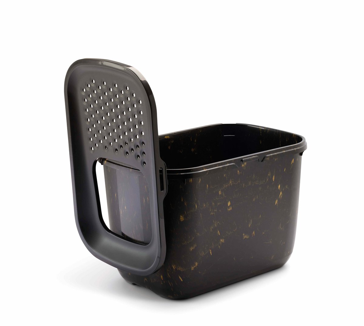 Miniatuur van productfoto 3 van Savic - Kattenbak Hop In - Kattentoilet - Zwart Goud - 58,8 x 39 x 39,5 cm