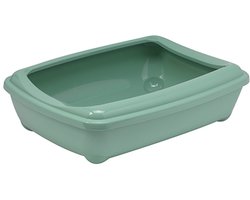 Productfoto 1 van Moderna Open Kattenbak met Rand - Kleur: Blueberry - Jumbo - Afmetingen: 57x43x15 cm