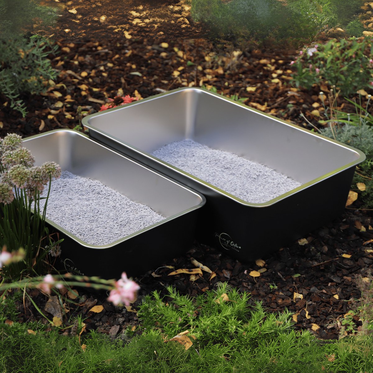 Miniatuur van productfoto 4 van Cat Litter Prince of Qatar® | RVS Kattenbak 60x40x20 cm | Stainless steel | Zwart Gecoat | Voor Grote en Kleine Katten | Hygiënisch en Duurzaam