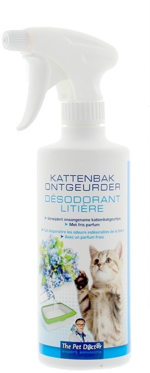 Miniatuur van productfoto 2 van The Pet Doctor - Kattenbak Ontgeurder - Verwijdert onaangename kattenbakgeurtjes - 500 ml