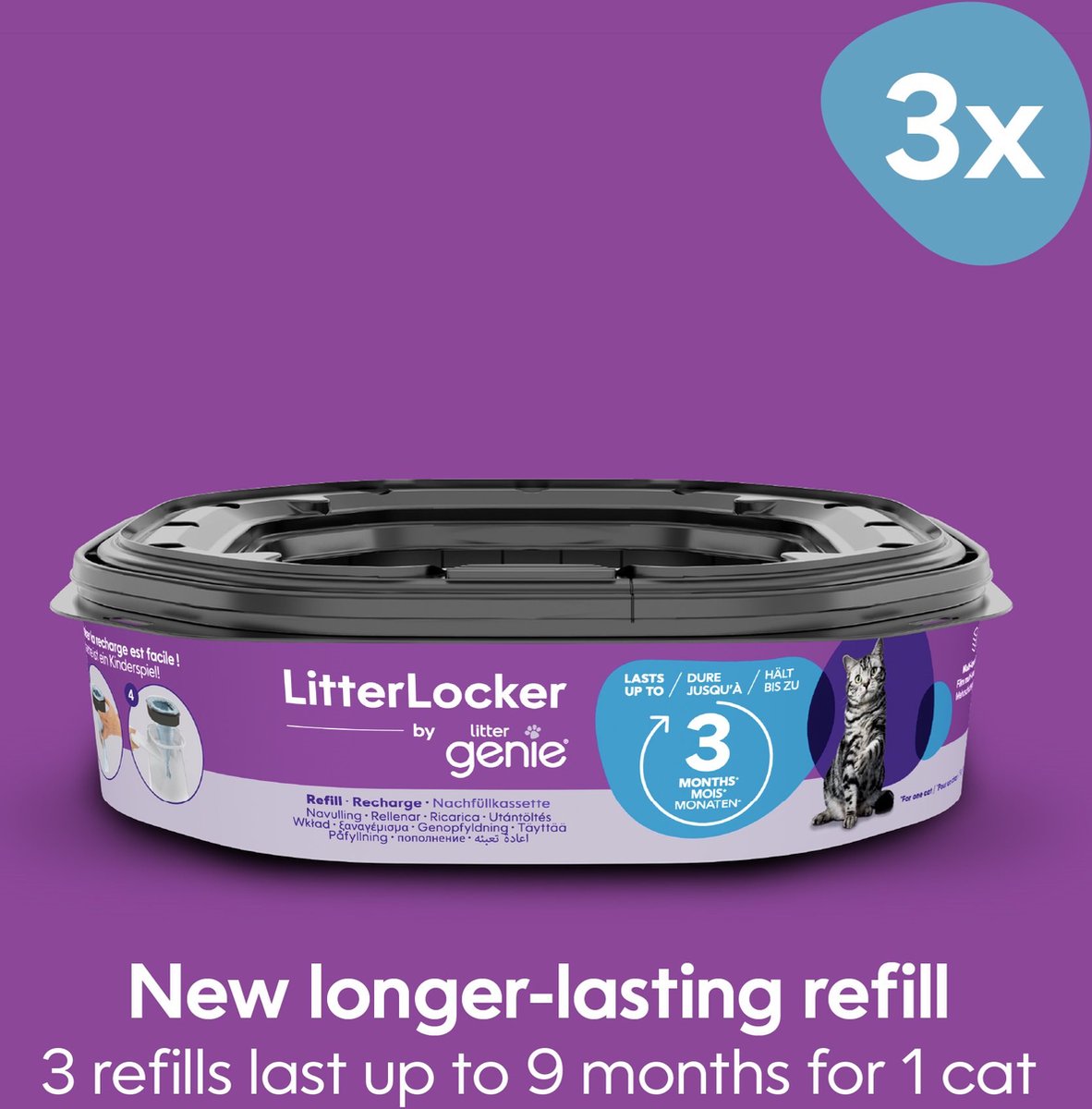 Miniatuur van productfoto 4 van LitterLocker Litter Genie Navulling - Vierkante Refills - Geurbestrijding - 12 stuks