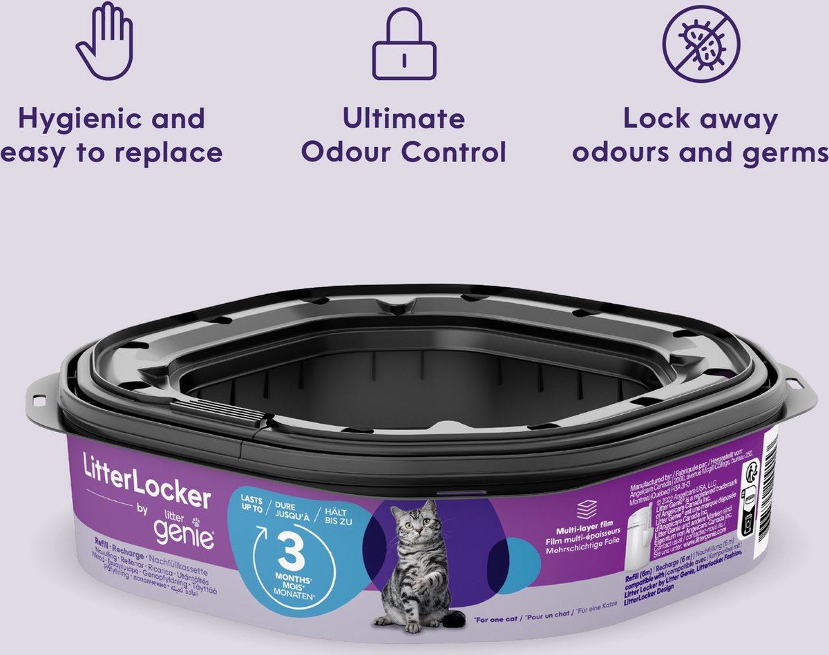 Miniatuur van productfoto 6 van LitterLocker Litter Genie Navulling - Vierkante Refills - Geurbestrijding - 12 stuks