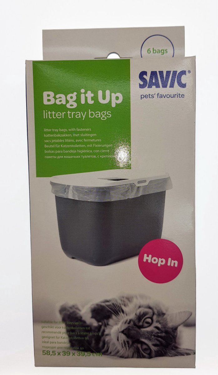 Miniatuur van productfoto 2 van Savic Kattenbakzakken Bag it Up - Hop in - 58,5 x 39 x 39,5cm - per 2 verpakkingen