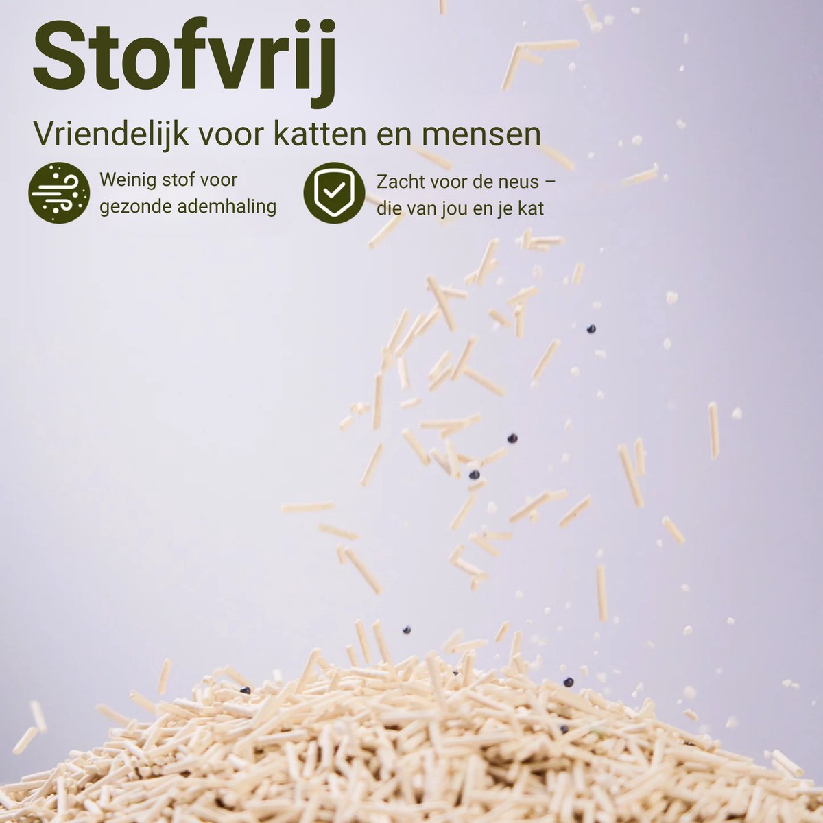 Miniatuur van productfoto 3 van PawPure Kattenbakvulling Tofu & Cassave 5kg (2×2,5kg) - Stofvrij - Snel Klonterend - Geurcontrole