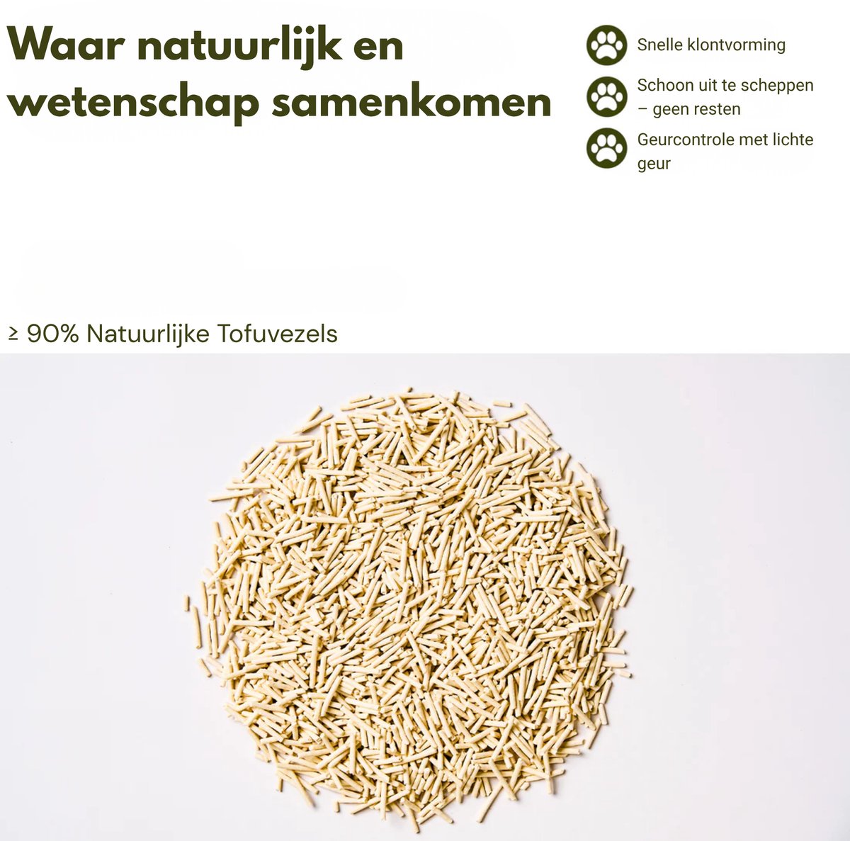 Miniatuur van productfoto 2 van PawPure Tofu Kattenbakvulling 2x2,5kg – Klonterend, Doorspoelbaar, Stofarm, Geurcontrole, Natuurlijk & Milieuvriendelijk