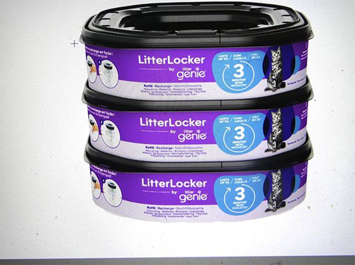 Miniatuur van productfoto 4 van Litter Locker kattenbakfilter navullingen 3 st voor de litter locker GENIE gaan lang mee . vernieuwde-verbeterde versie + kattensnack it 's my cat