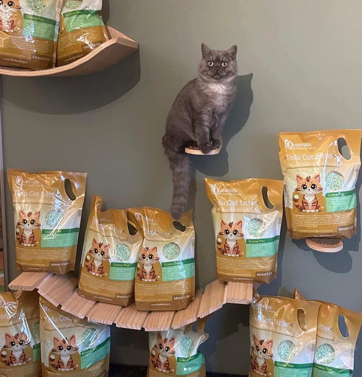 Miniatuur van productfoto 2 van 36 liter Tofu Cat Litter Groene Thee - Bio Bedding – 15 KG – Milieuvriendelijke kattenbakvulling