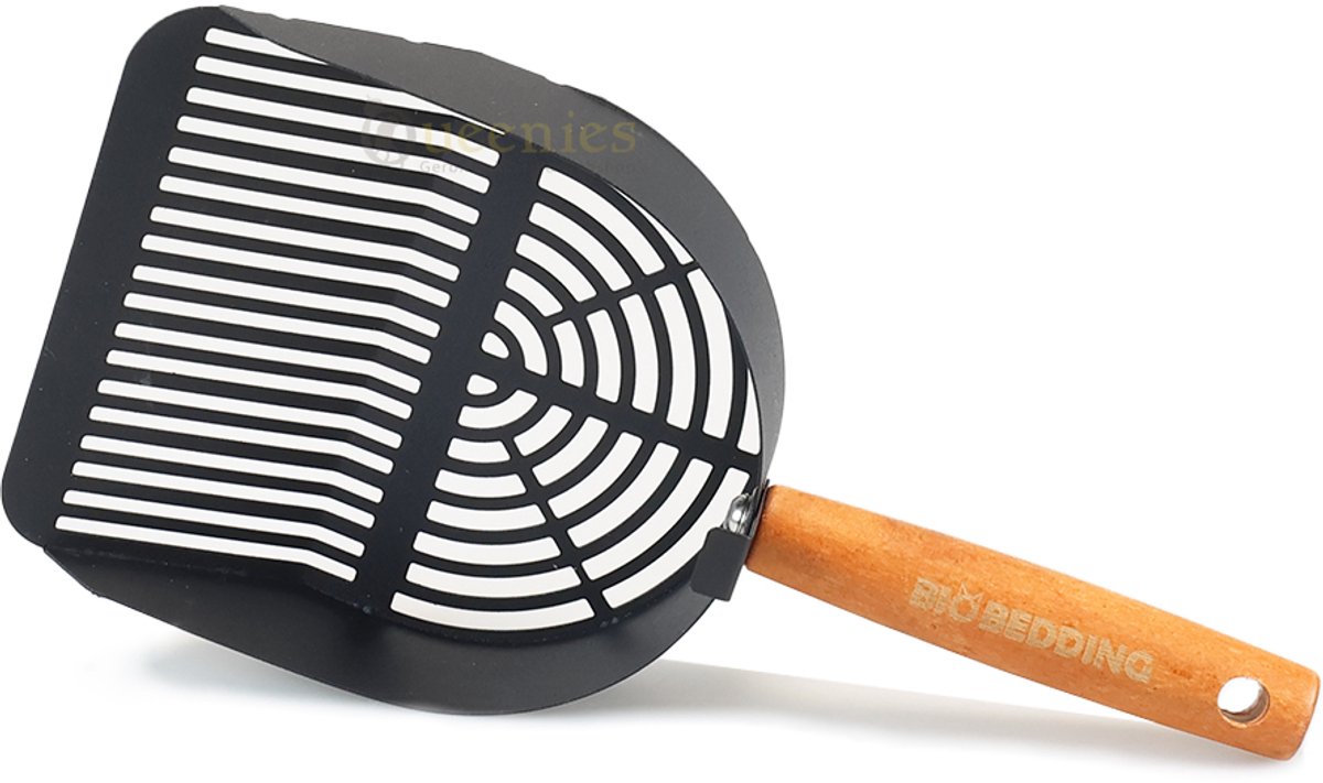 Miniatuur van productfoto 2 van 2x Carbon Steel Kattenbakschep - Metalen Kattenbakschep - Houten Handvat - Extra Stevig - Voor Kattengrind - Tofu Kattenbakschep - kattenbak schep voor kattenzand