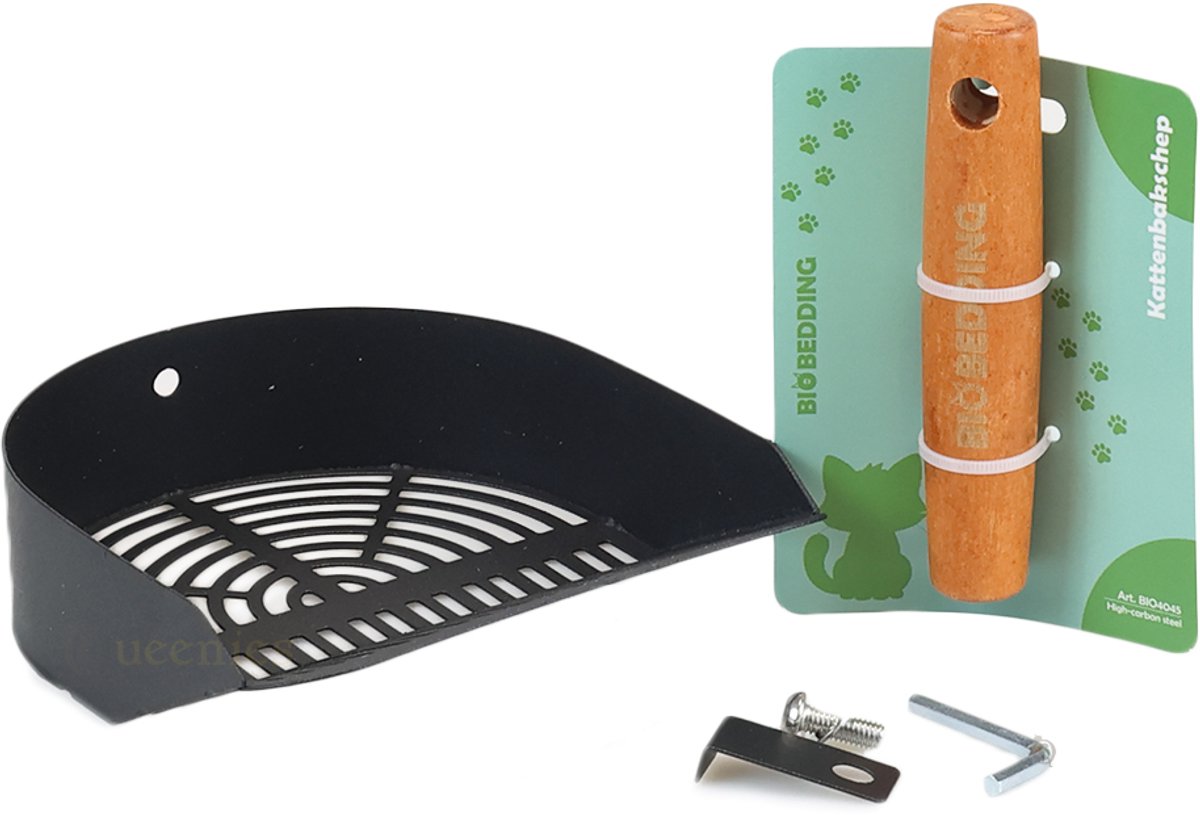 Miniatuur van productfoto 7 van 2x Carbon Steel Kattenbakschep - Metalen Kattenbakschep - Houten Handvat - Extra Stevig - Voor Kattengrind - Tofu Kattenbakschep - kattenbak schep voor kattenzand