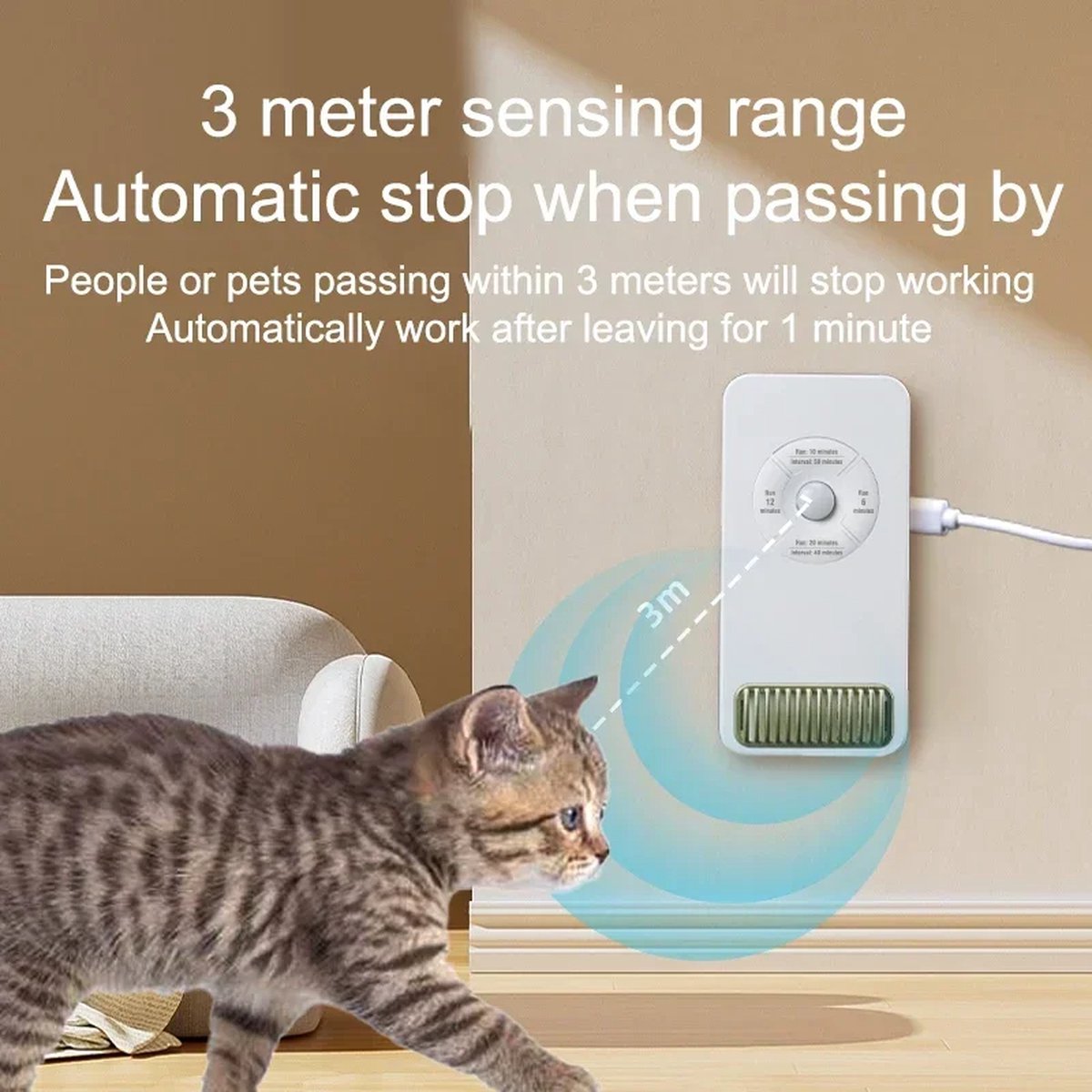 Productfoto 1 van Katten Luchtverfrisser: USB Automatische Luchtzuiveraar voor Kattenbak, Geurverwijdering en Desinfectie voor Binnenhuisdieren – Ideaal voor Frisse Lucht in Huis