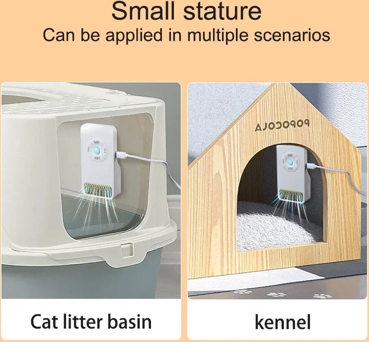Miniatuur van productfoto 3 van Katten Luchtverfrisser: USB Automatische Luchtzuiveraar voor Kattenbak, Geurverwijdering en Desinfectie voor Binnenhuisdieren – Ideaal voor Frisse Lucht in Huis