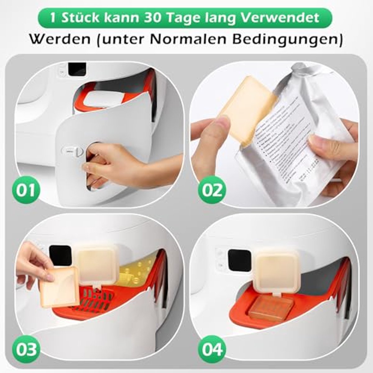 Productfoto 1 van Geurvernietiger 2.0 voor Zelfreinigende Kattentoiletten - Langdurige Geurcontrole Cartridges