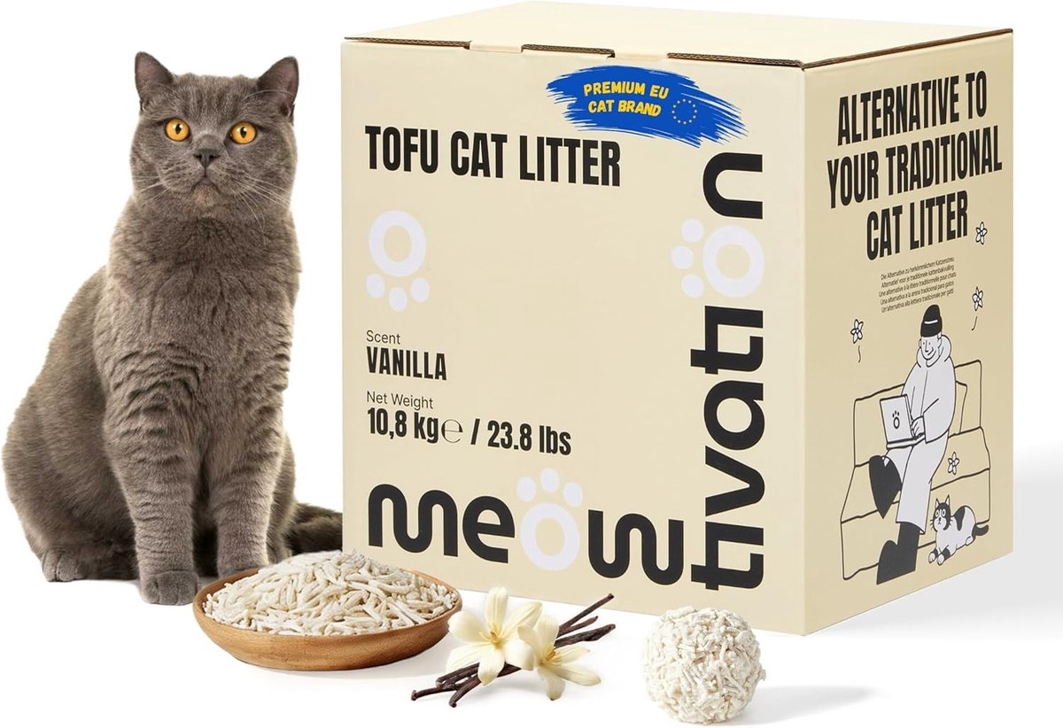 Miniatuur van productfoto 8 van Kattenbakvulling - 3,6 kg - Klonterende Plantaardige Vulling van Erwtenhulzen - Voor een Hygiënische Kattentoilet